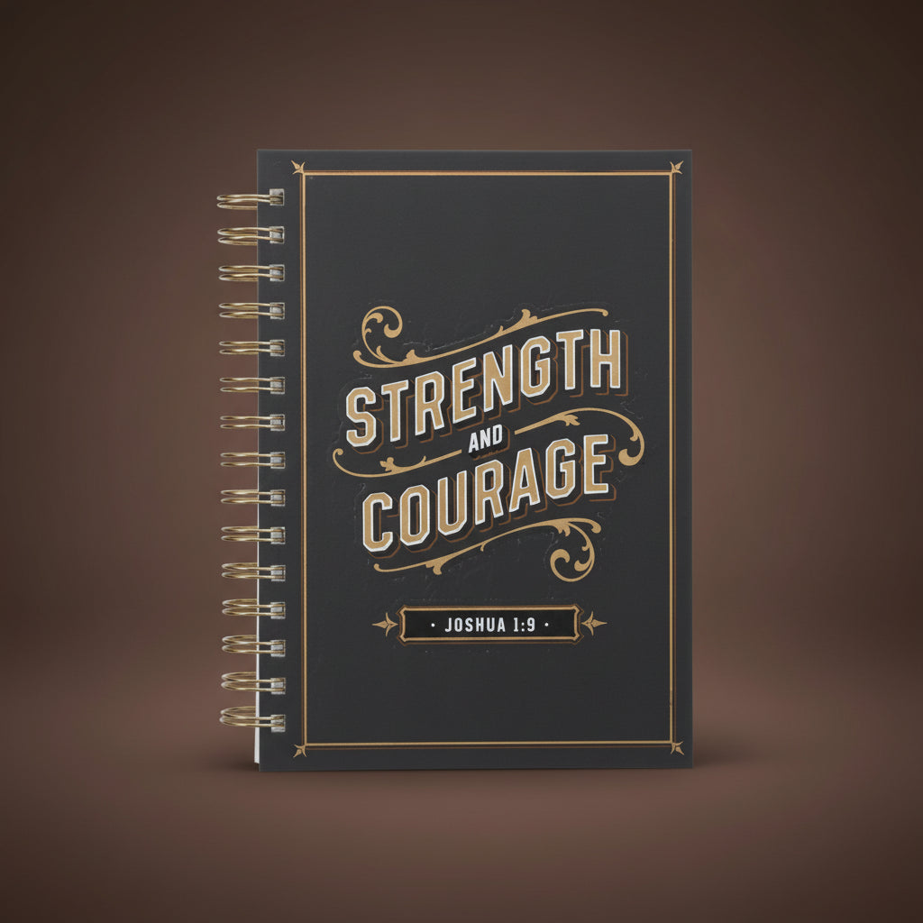 Strength and Courage Hardcover Wirebound Journal
