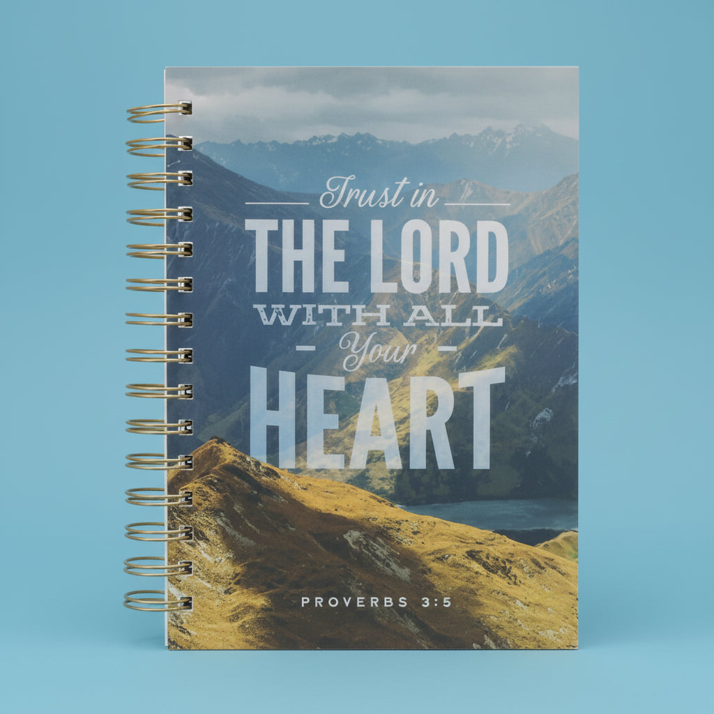 Trust in the Lord with All Your Heart Scenic Hardcover Wirebound Journal