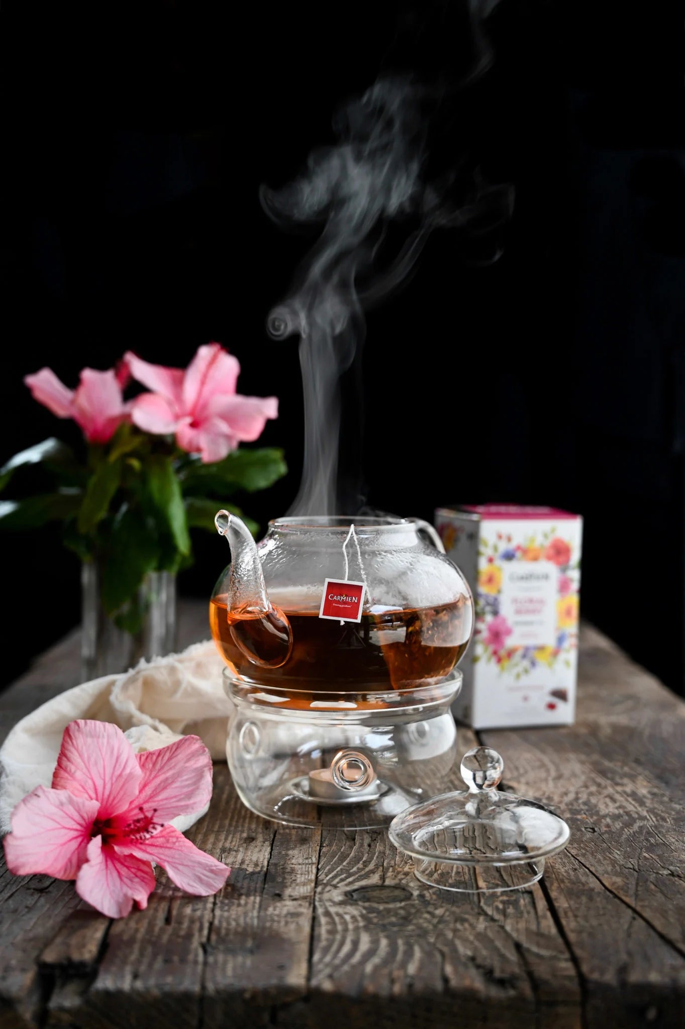 Carmién Floral Berry Rooibos - 20 Tagged Pyramid Teabags