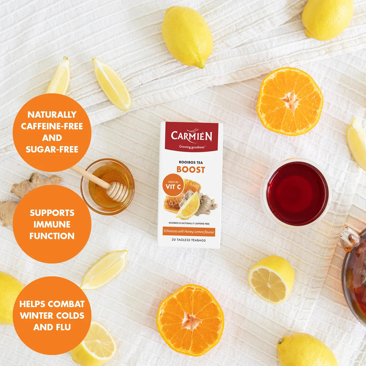 Carmien Boost With Vitamin C Rooibos Tea (20 Bags)