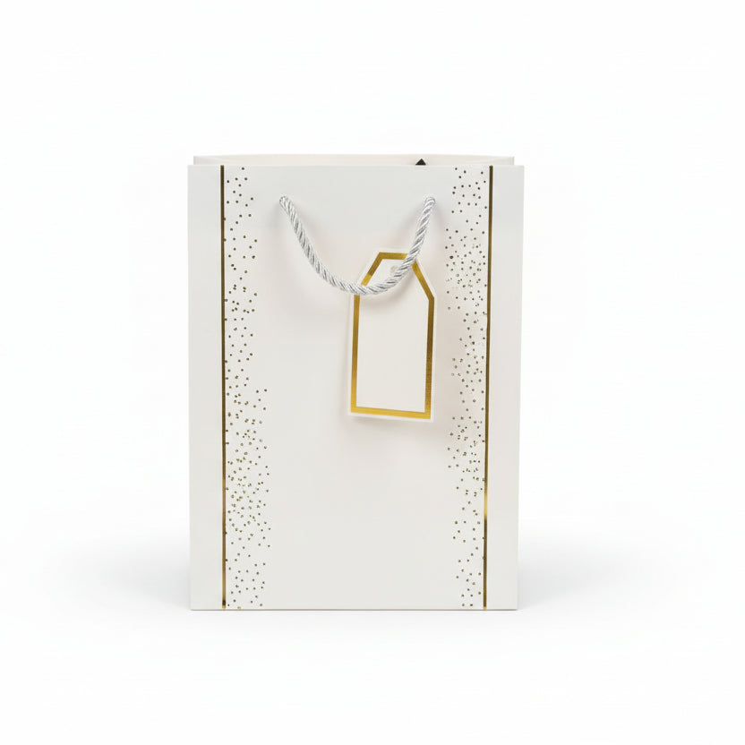 White & Gold Gift Bag - Small Gift Bag