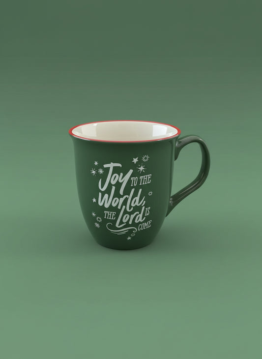 Joy To The World The Lord Has Come - Green - Ceramic Mug