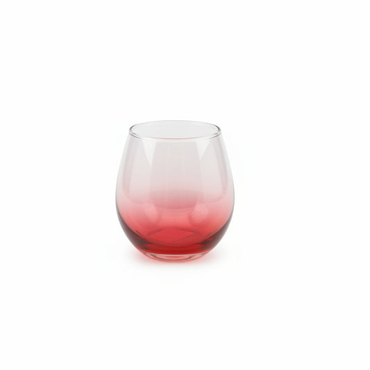 Red Base Stemless Loose Glass 475ml