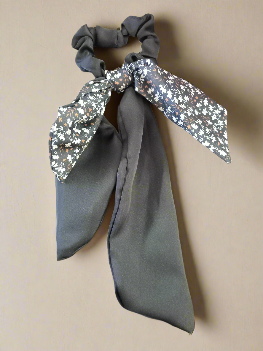 French Bow Scrunchie - Black