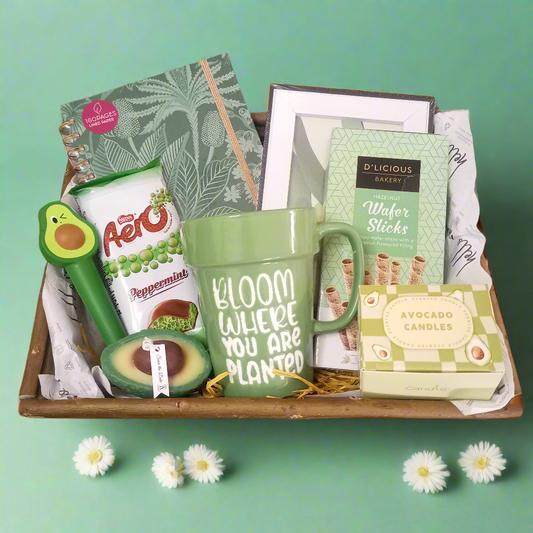 Blooming Green Delights Gift Basket