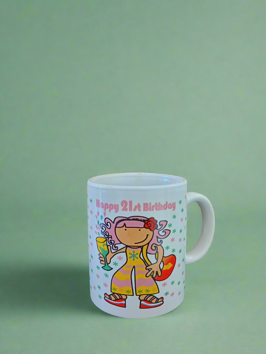 Happy 21st Birthday - White