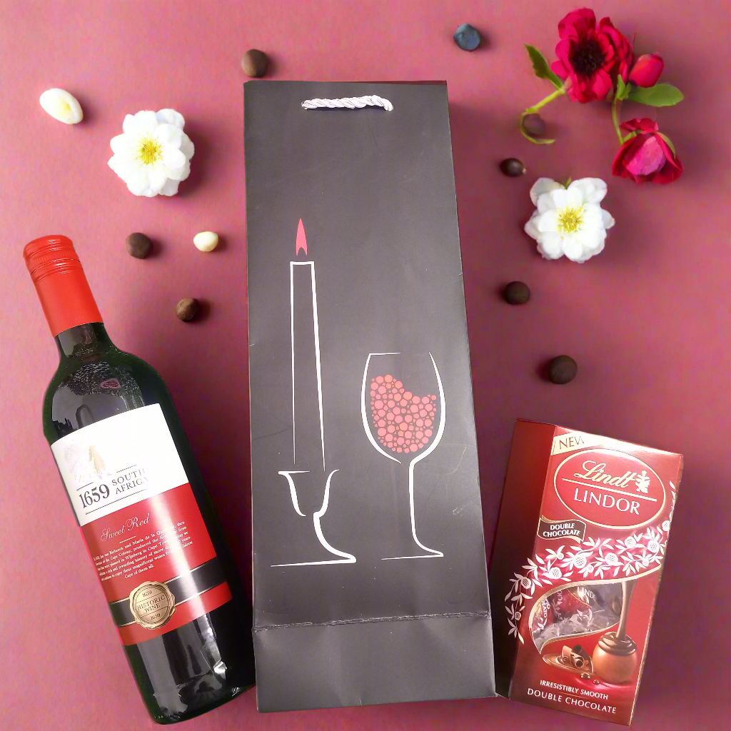 Red Wine & Lindt Chocolate Gift Set