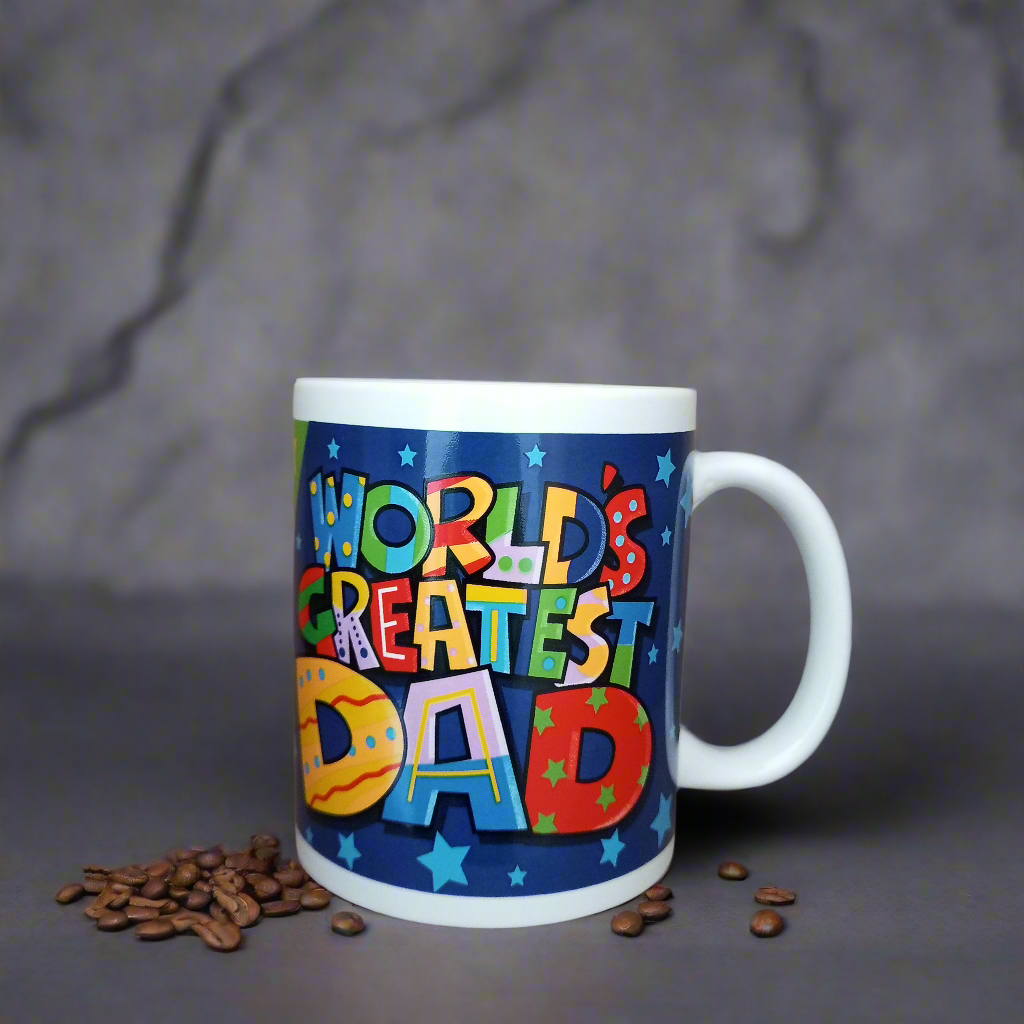 World's Greatest Dad Mug - Green & Blue