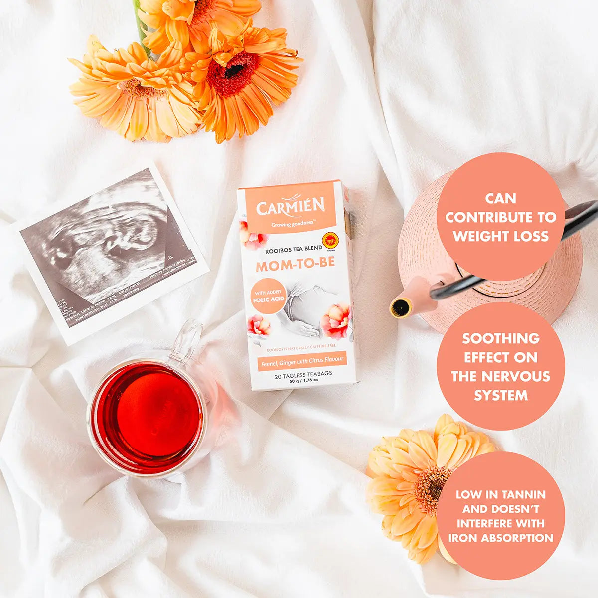 Carmien Tea Mom-to-be with Folic Acid - 20 Tea Bags - Rooibos Tea