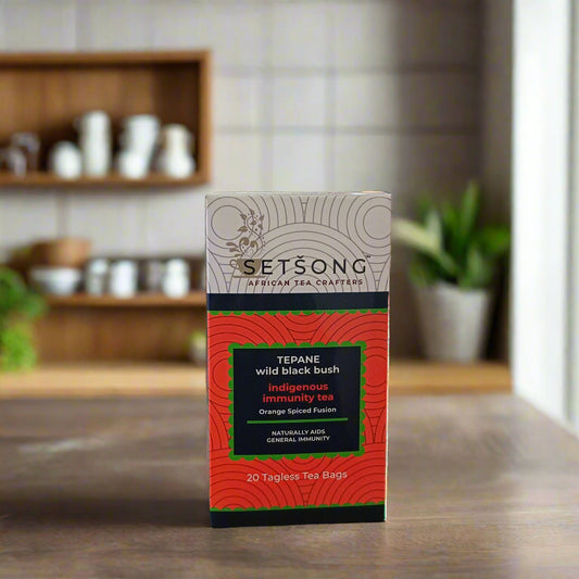 Setsong - Tepane Wild Black Bush Tea: Orange Spiced Fusion Tea- 20 Tagless Teabags