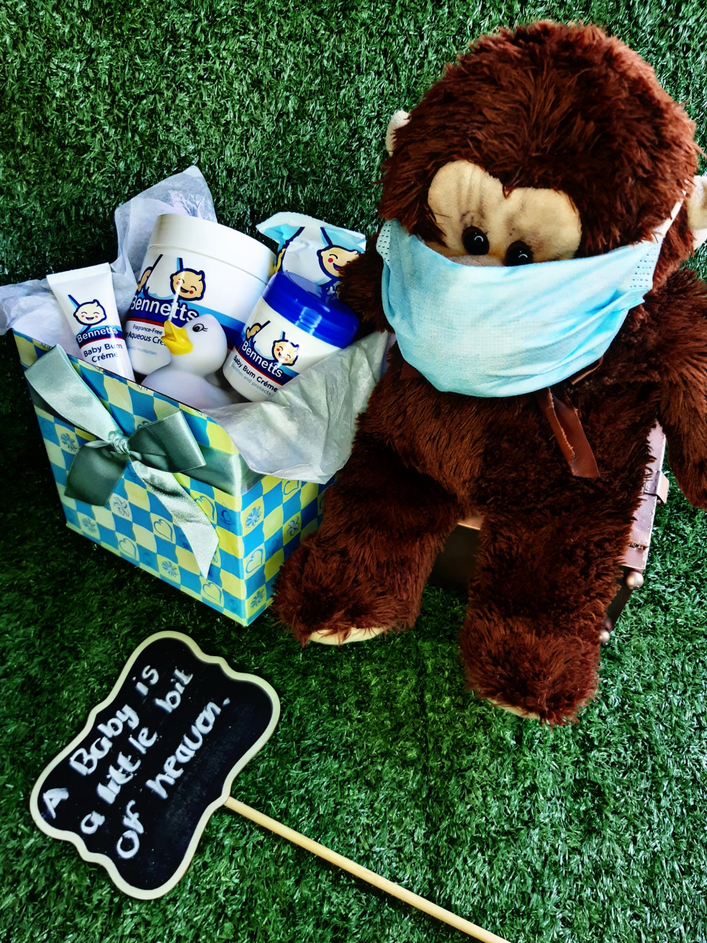 baby esstientials & teddy bear
