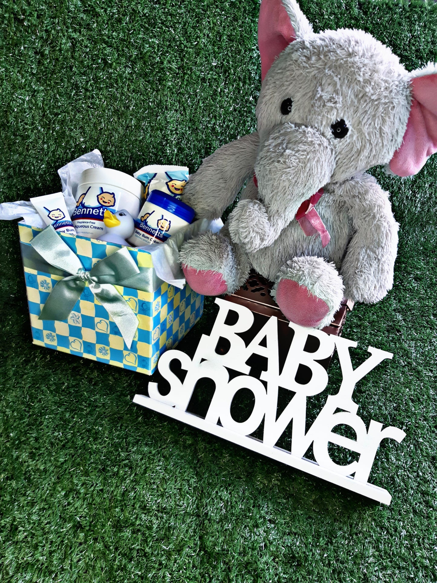 baby esstientials & teddy bear