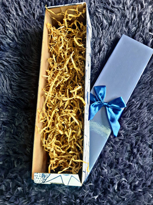 Star Blue Rectangle Gift Box with Lid