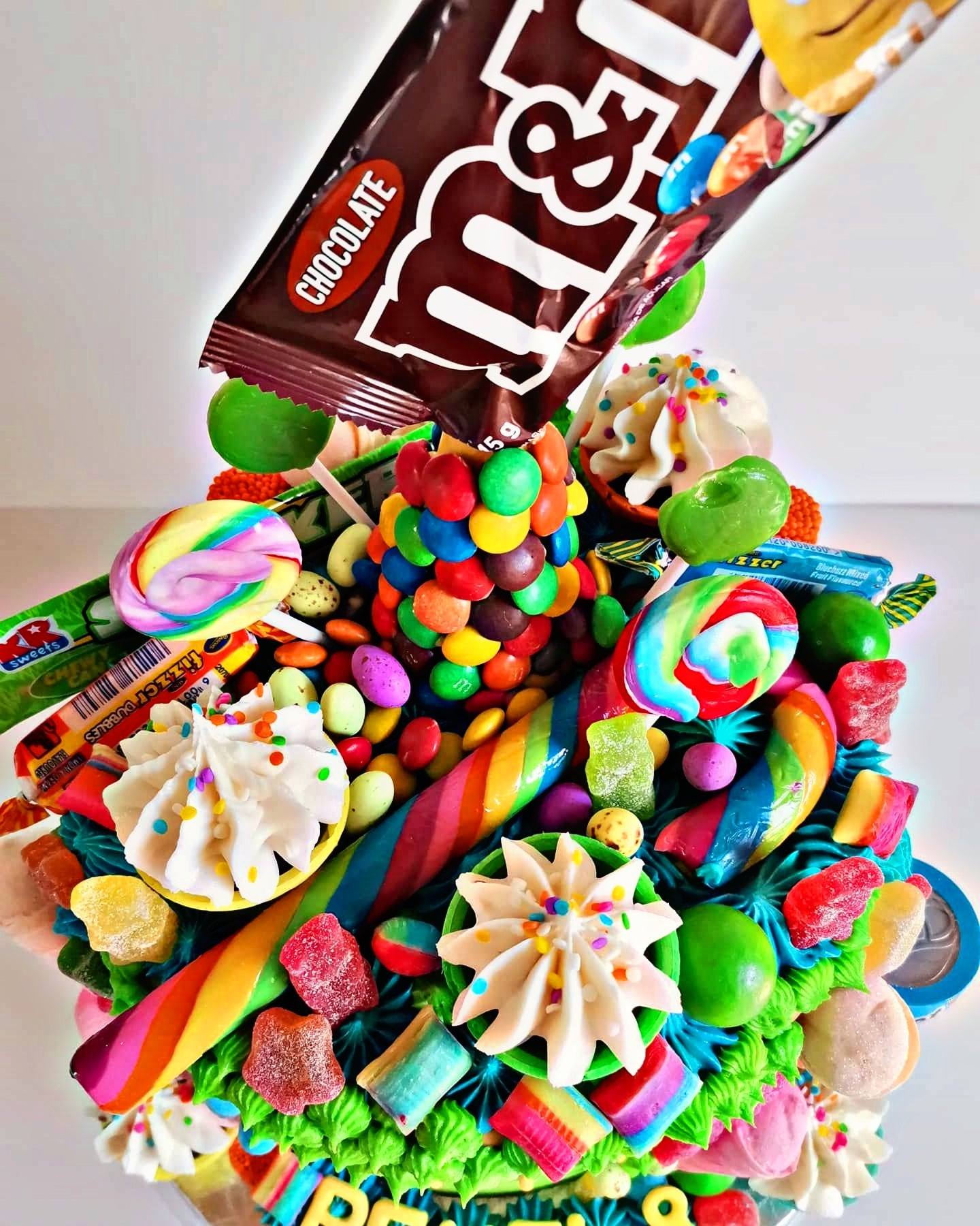 Blue & Green Candy Cake