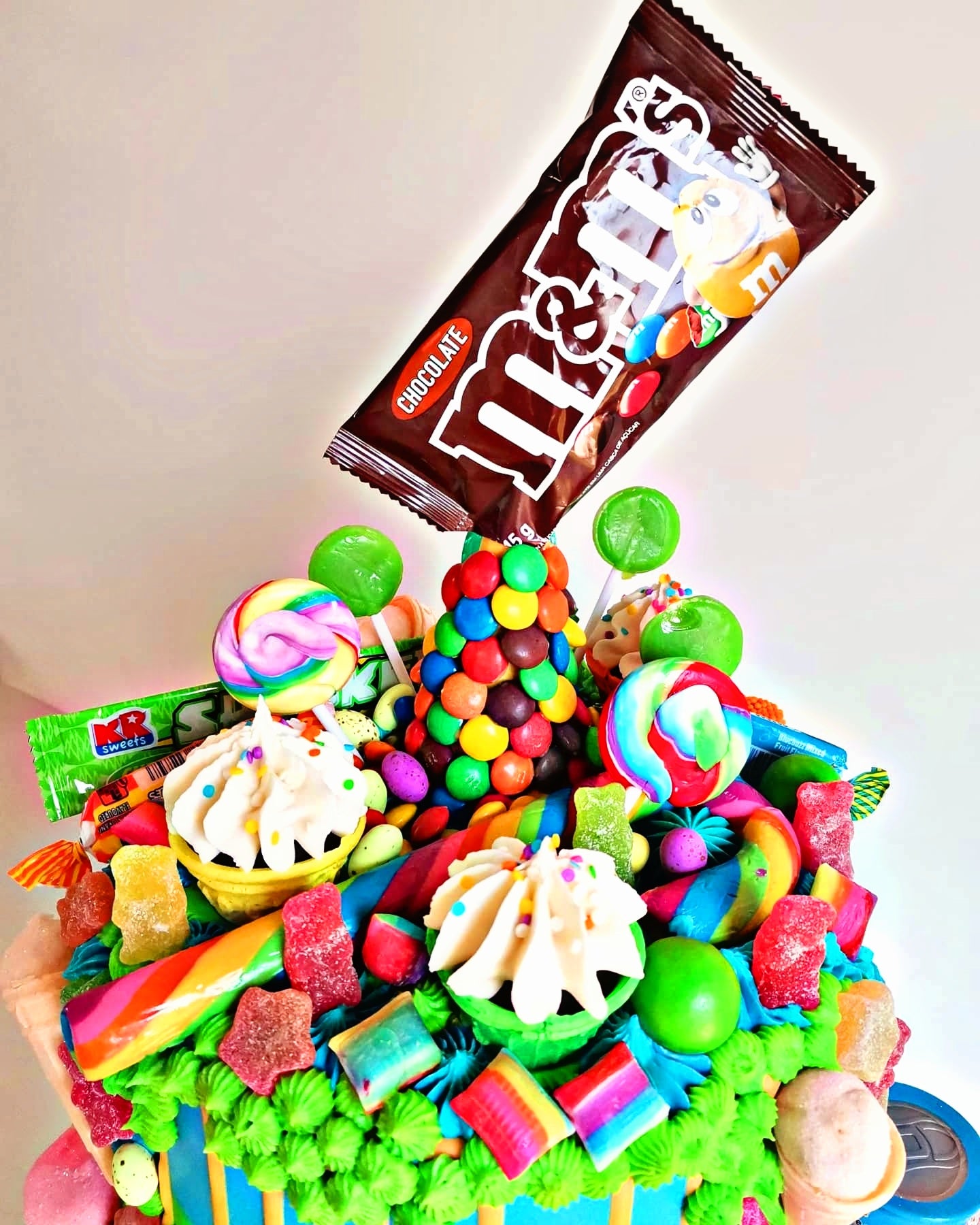 Blue & Green Candy Cake