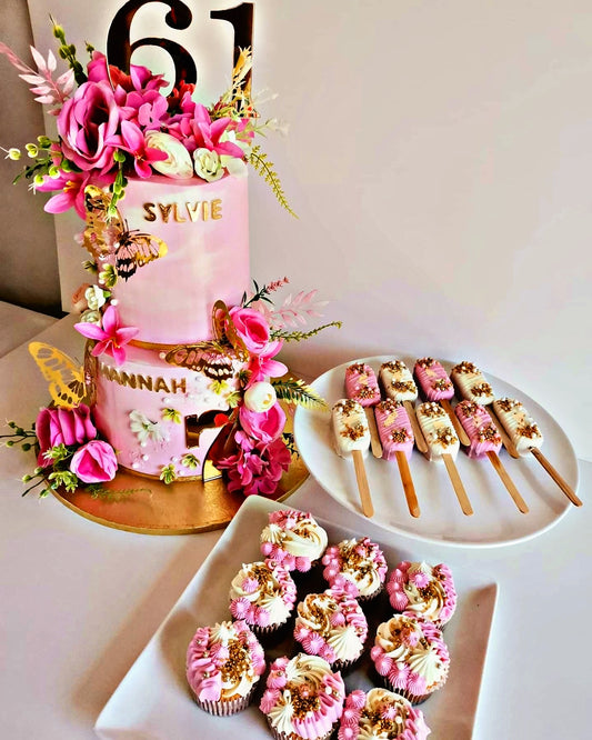 Bright Pink Cupcakes