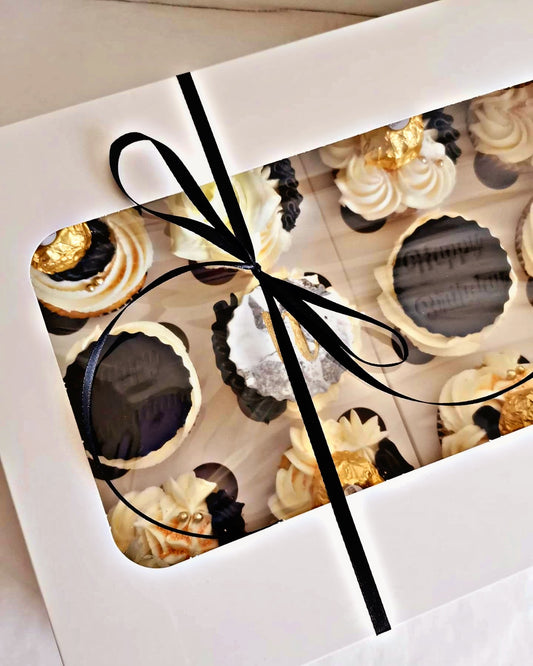 Black & White Swirl Cupcakes