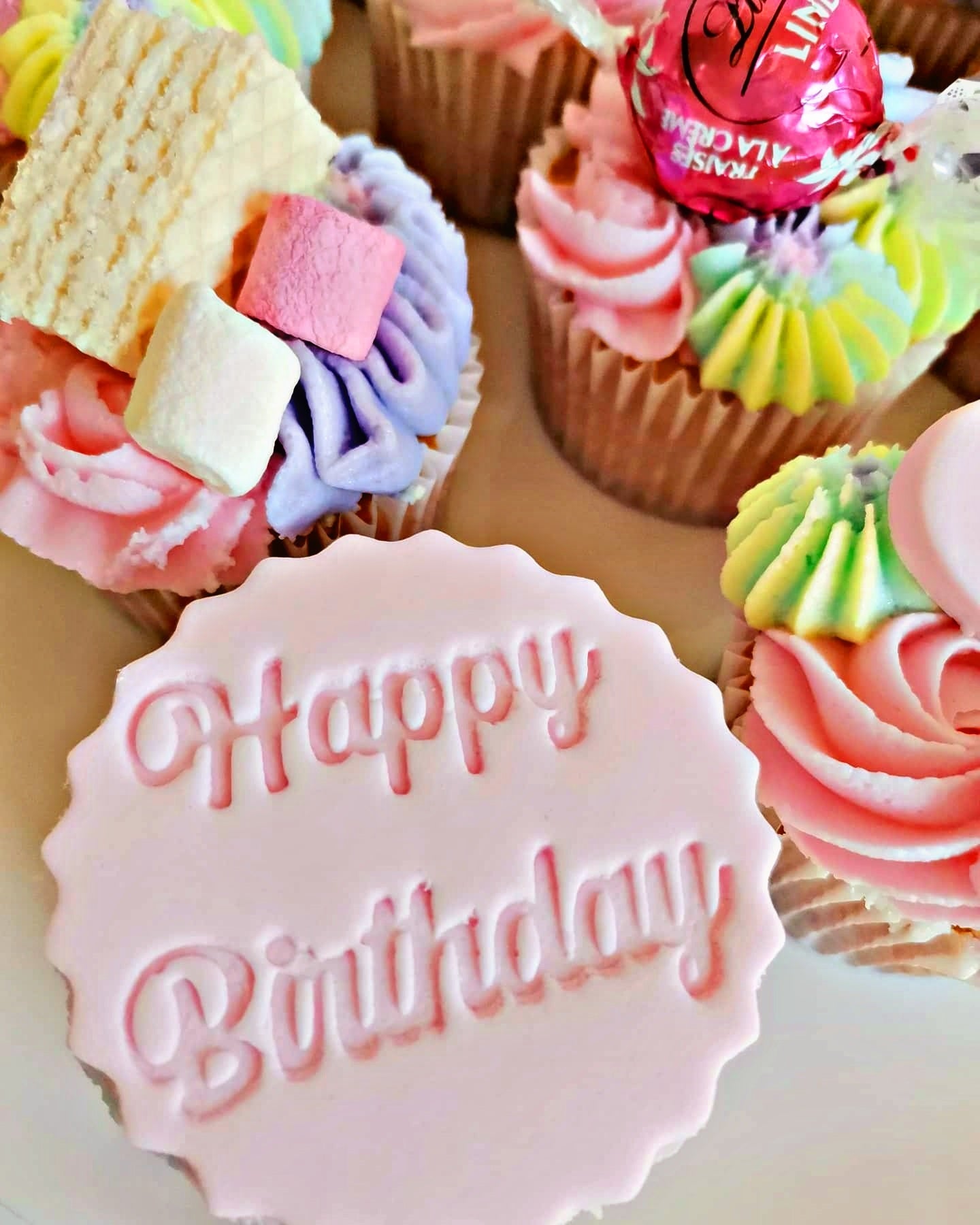 Floral Birthday Cupcakes