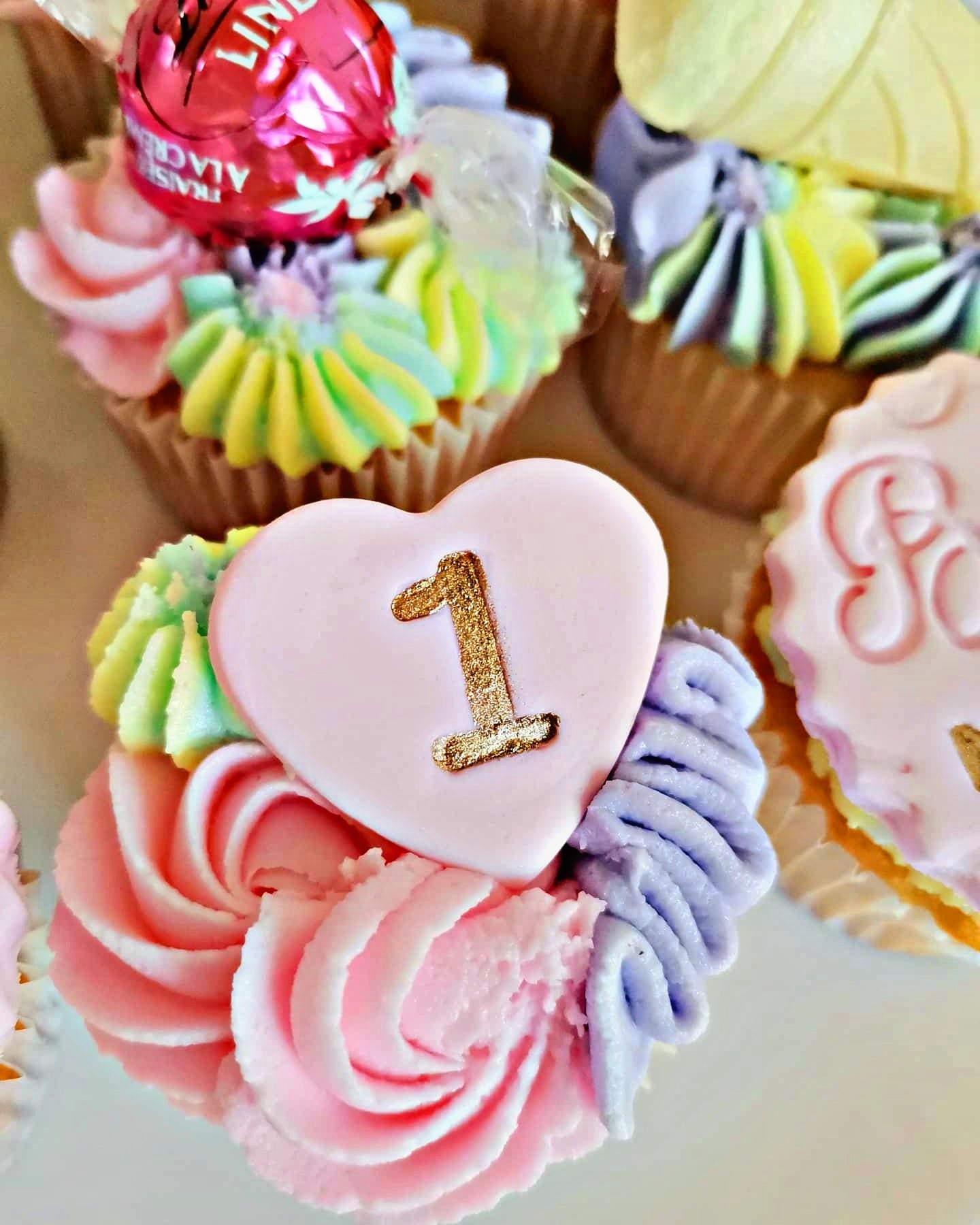 Floral Birthday Cupcakes