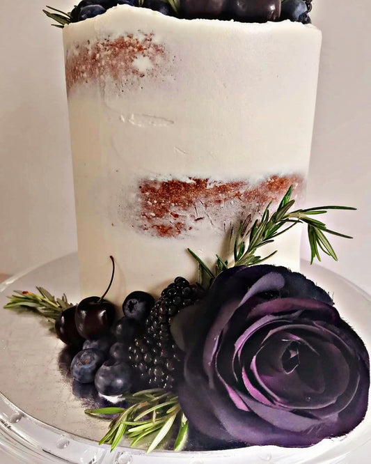 Black Rose Naked Cake