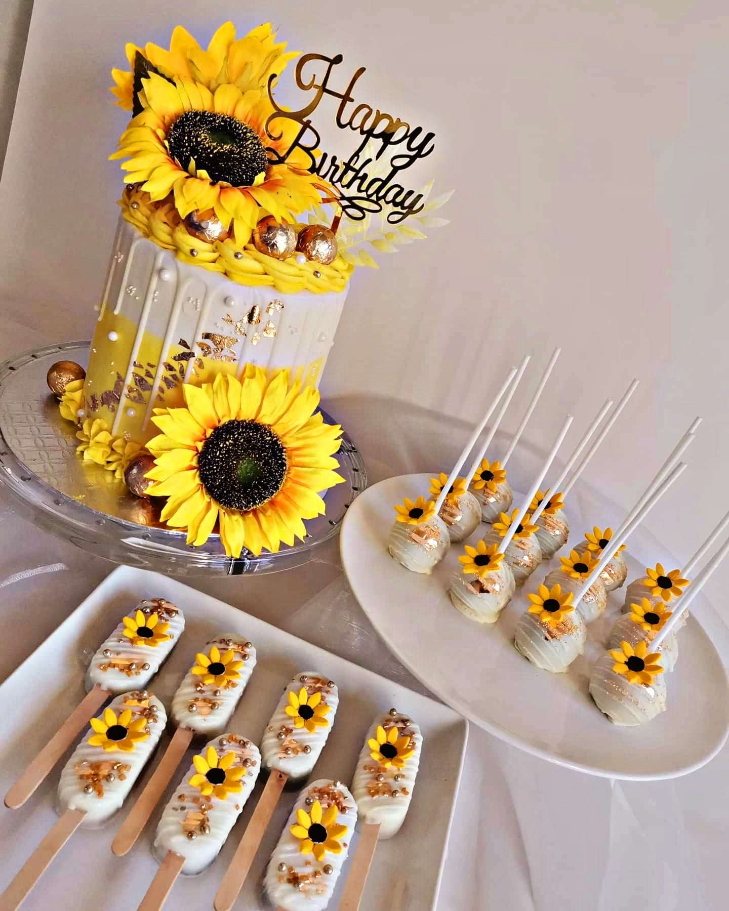 Sunflower Themed Cake