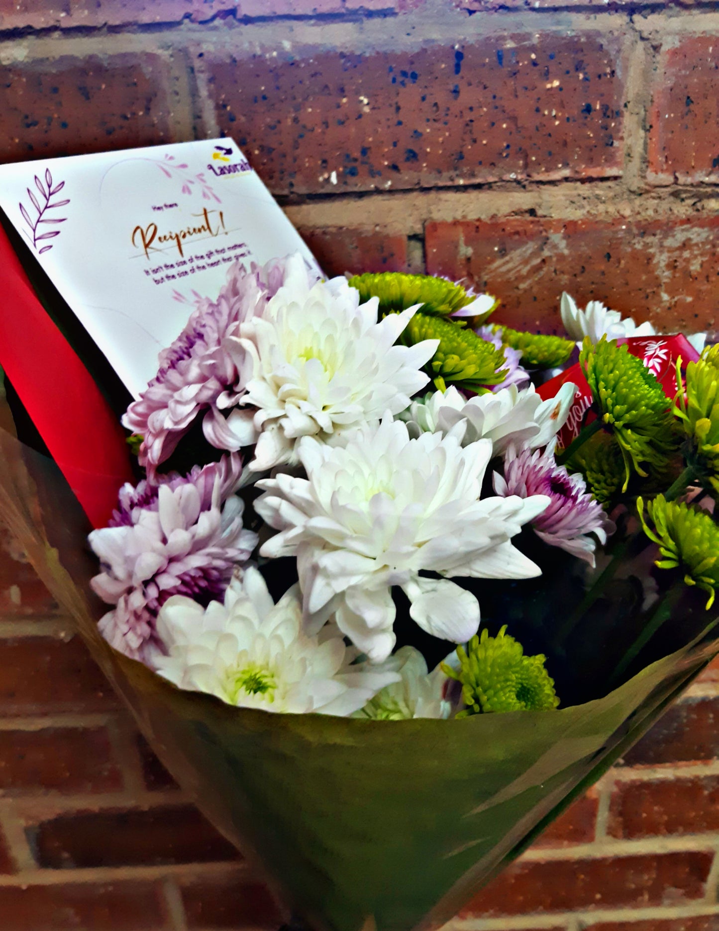 Mixed Bouquet Arrangement & Chocolate
