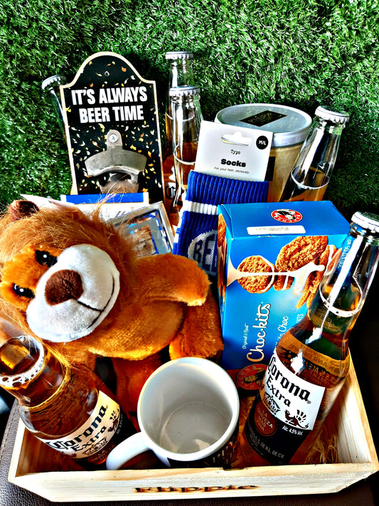 Personalized Birthday Beer & Snack Hamper