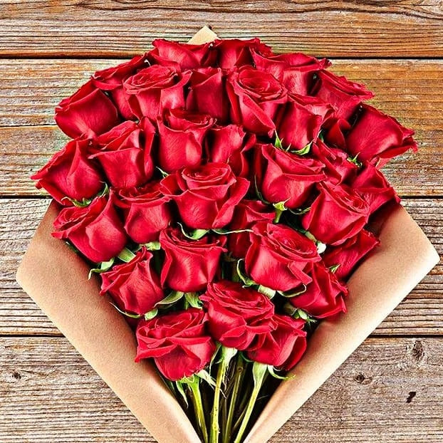 Premium Red Roses Hand Wrapped Bouquet