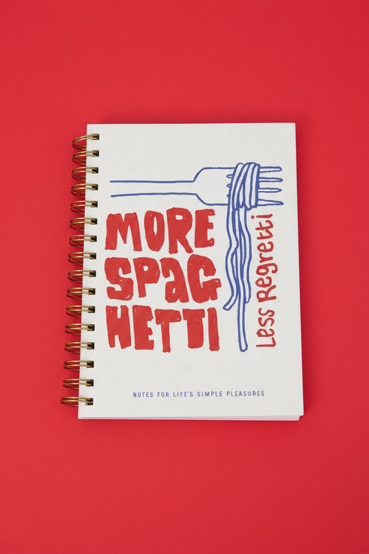 More Spaghetti Less Regretti  Spiral Notebook
