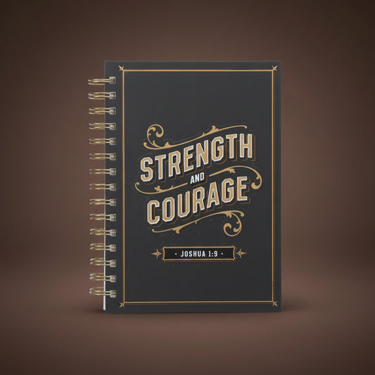 Strength and Courage Hardcover Wirebound Journal