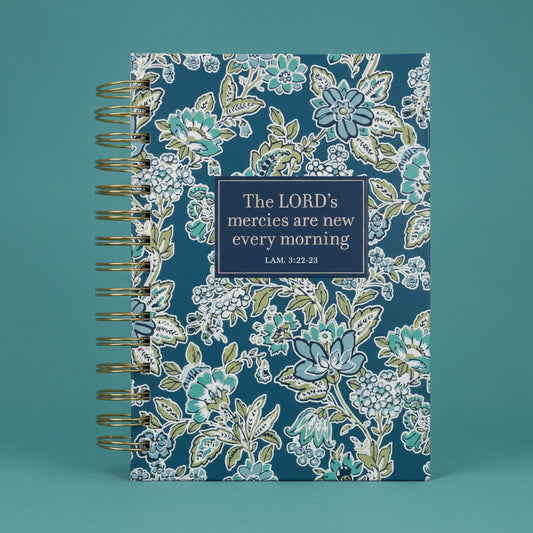 The Lord's Mercies Are New Every Morning Floral Hardcover Wirebound Journal