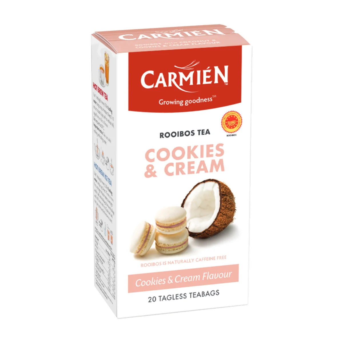 Carmien Cookies & Cream Rooibos Tea (20 Tagless Bags)