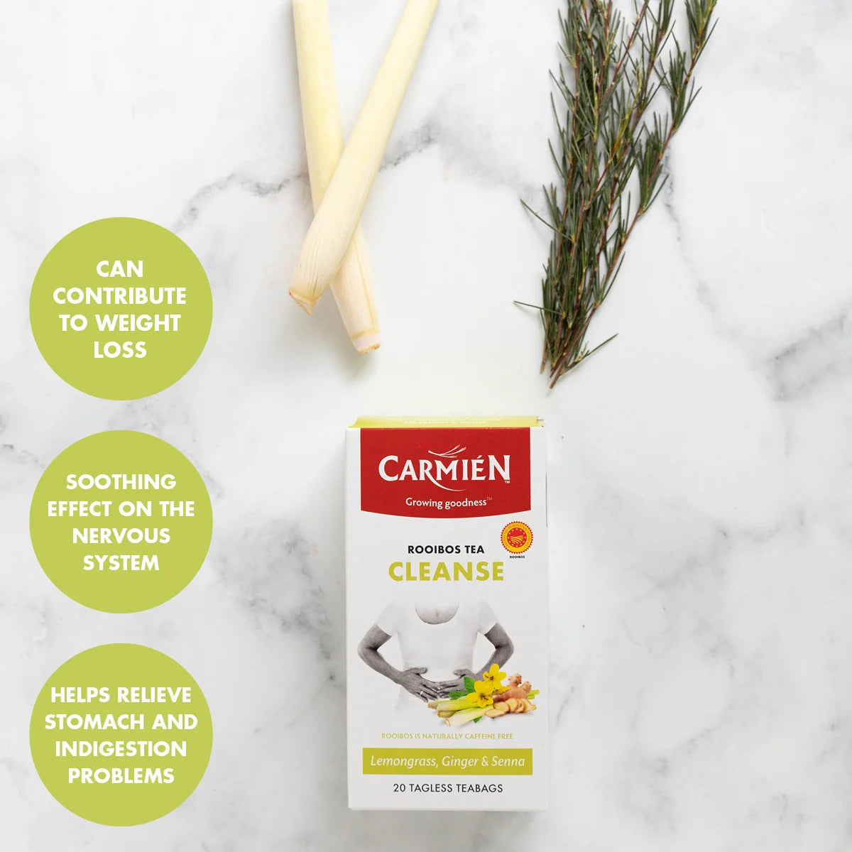 Carmien Cleanse With Senna Rooibos Tea (20 Tagless Bags)