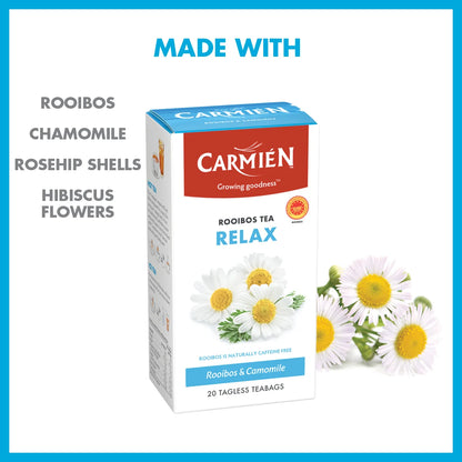 Carmien Relax With Camomile Rooibos Tea (20 Tagless Bags)