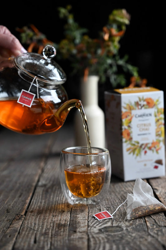 Carmién Citrus Chai Rooibos - 20 Tagged Pyramid Teabags