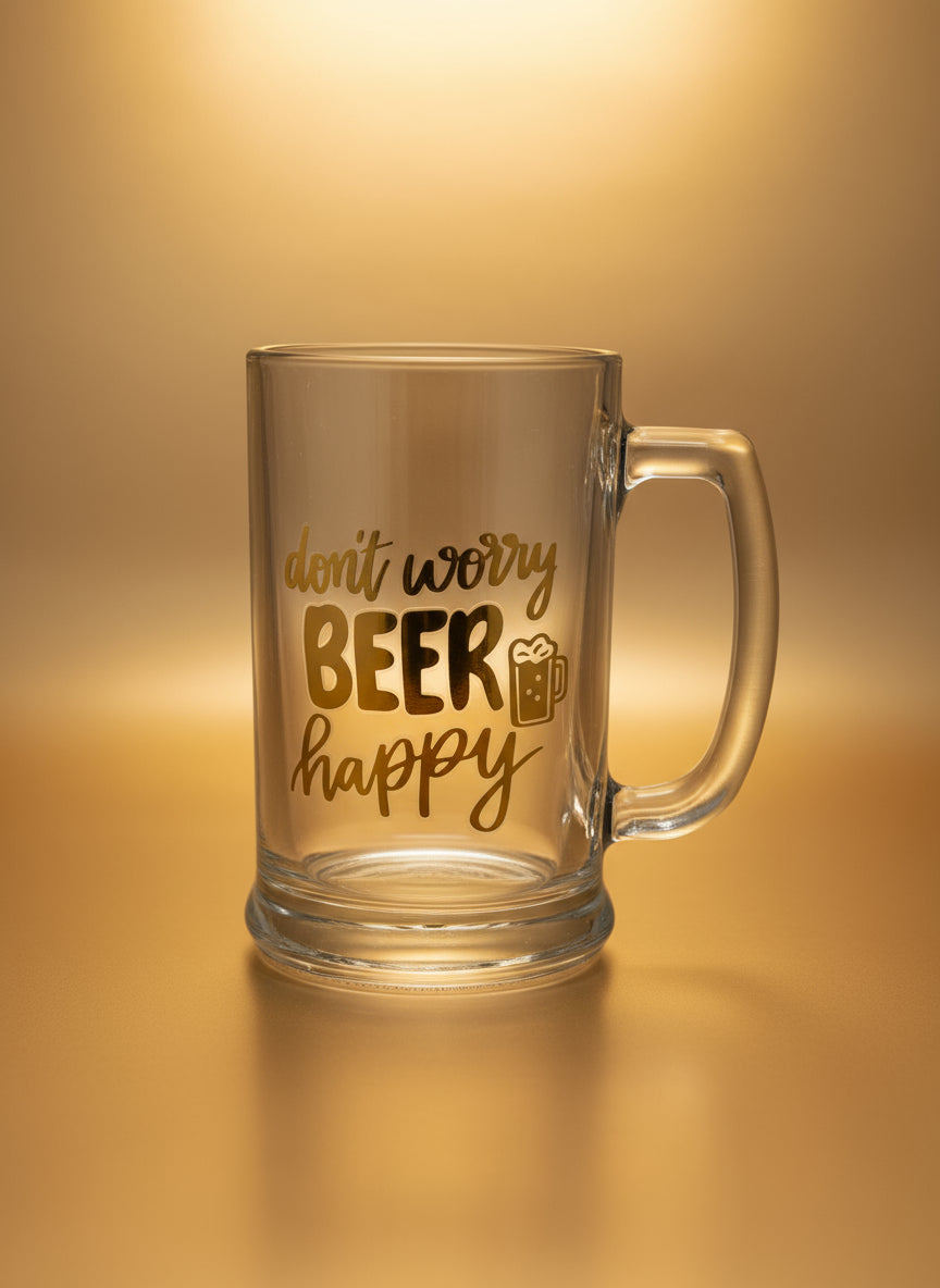 Festive Beer Glass With Handle - 400ml