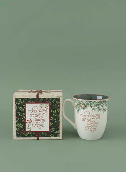 Come Let Us Adore Him - White - Ceramic Mug