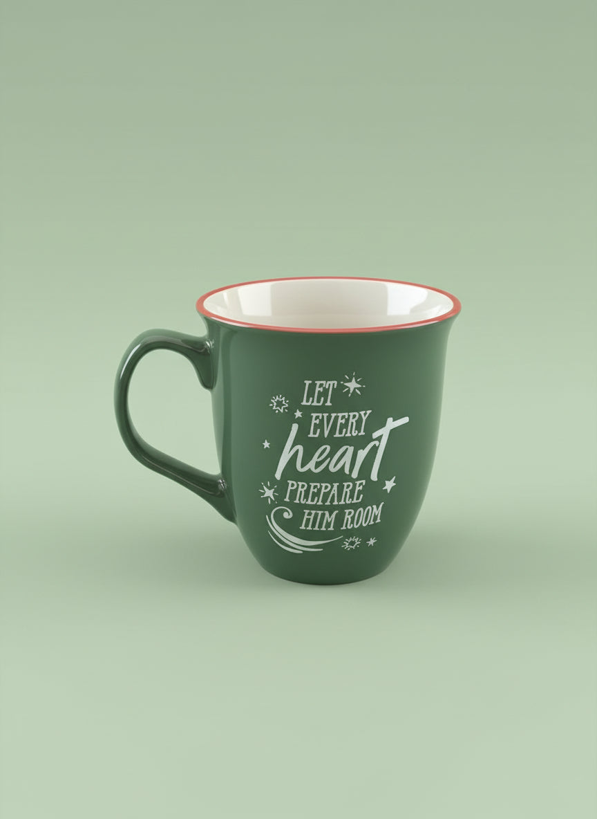 Joy To The World The Lord Has Come  - Green - Ceramic Mug