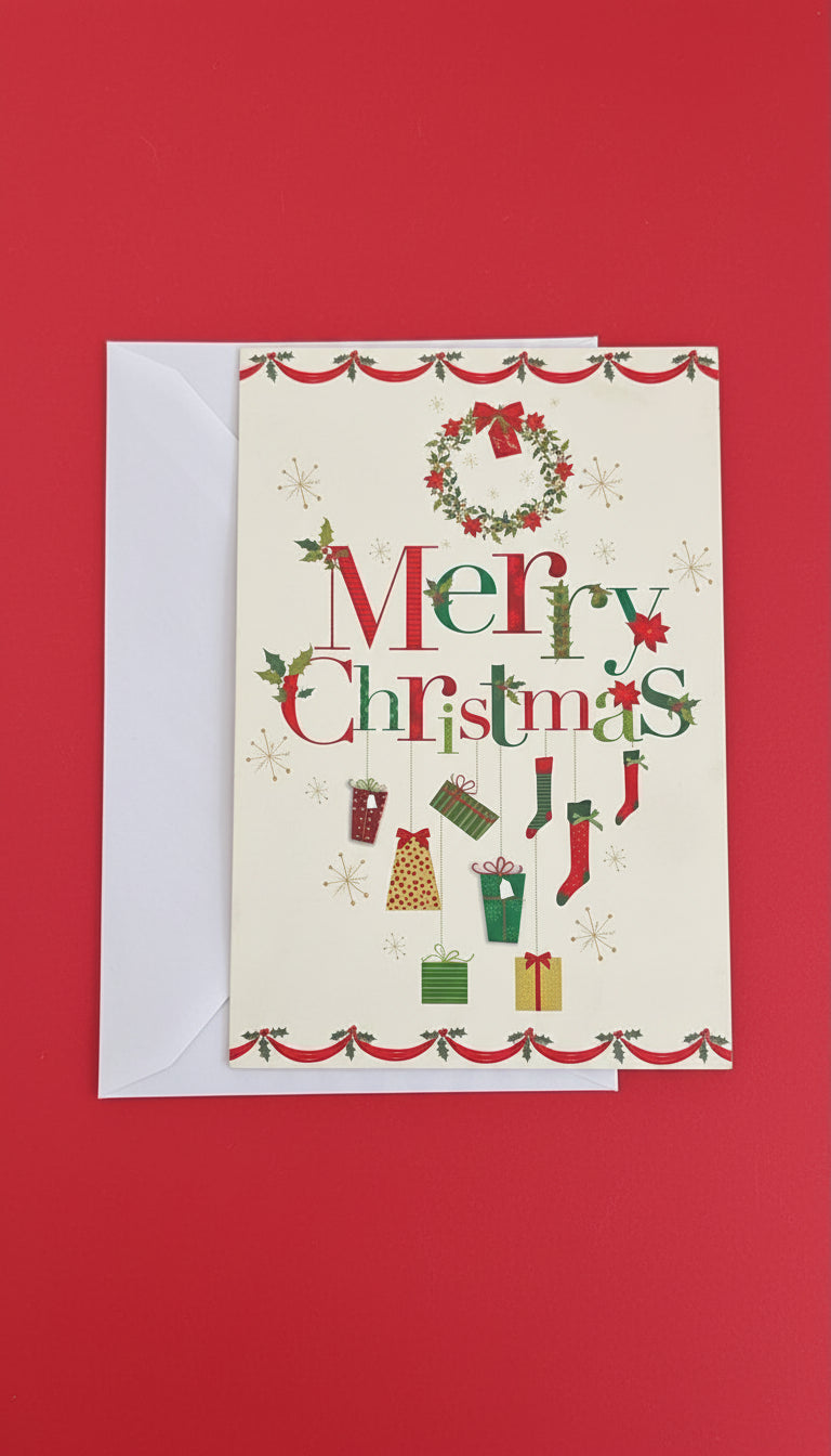 Merry Greeting Card - Festive Cards
