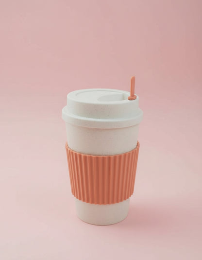 Reusable Coffee or Tea Cup with Lid: Portable Eco-Friendly Travel Mug 15.2 oz