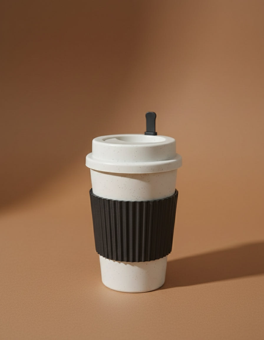 Reusable Coffee or Tea Cup with Lid: Portable Eco-Friendly Travel Mug 15.2 oz