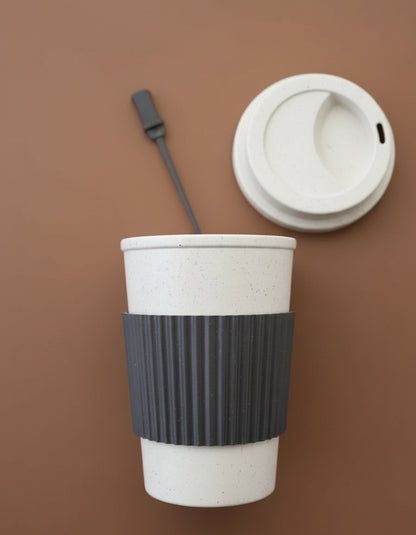 Reusable Coffee or Tea Cup with Lid: Portable Eco-Friendly Travel Mug 15.2 oz