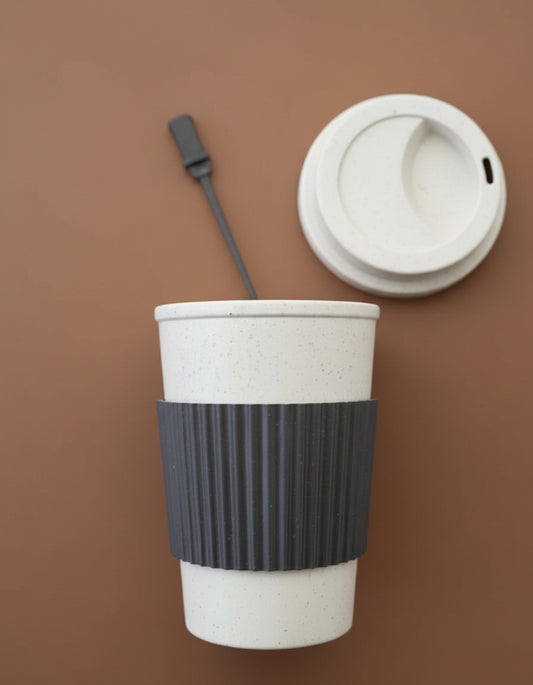 Reusable Coffee or Tea Cup with Lid: Portable Eco-Friendly Travel Mug 15.2 oz