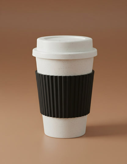 Reusable Coffee or Tea Cup with Lid: Portable Eco-Friendly Travel Mug 15.2 oz