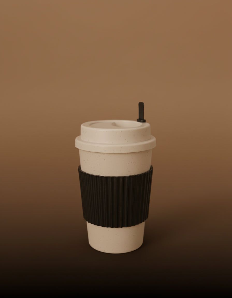 Reusable Coffee or Tea Cup with Lid: Portable Eco-Friendly Travel Mug 15.2 oz