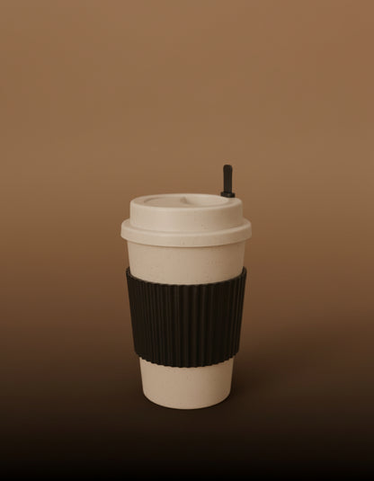 Reusable Coffee or Tea Cup with Lid: Portable Eco-Friendly Travel Mug 15.2 oz