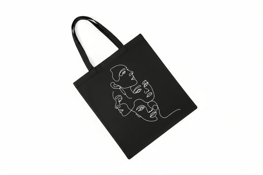 Line Art Woman Abstract Tote Bag