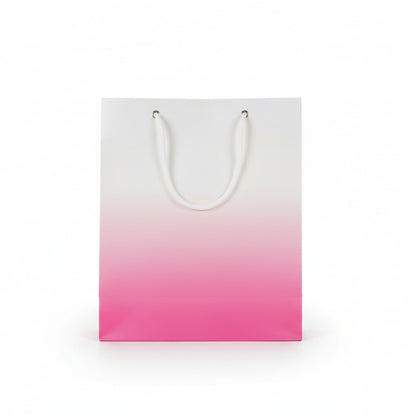 Pink & White Gift Bag - With Pink Speckled Pattern - Medium Gift Bag