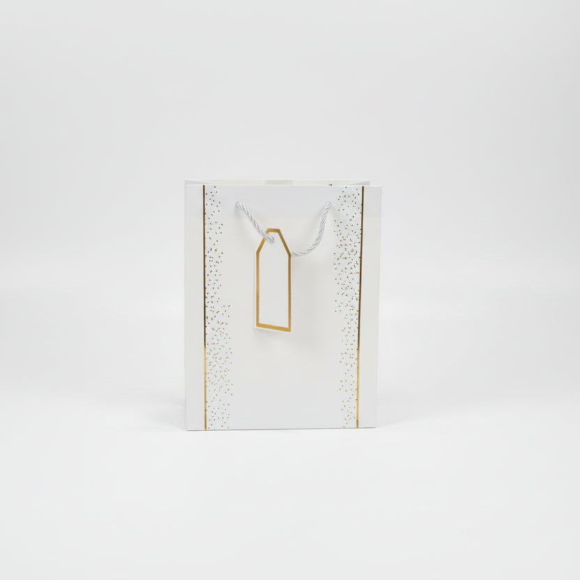 White & Gold Gift Bag - Small Gift Bag