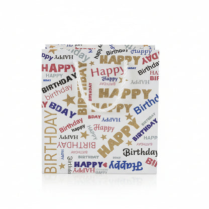 Happy Birthday MinI Gift Bag - White